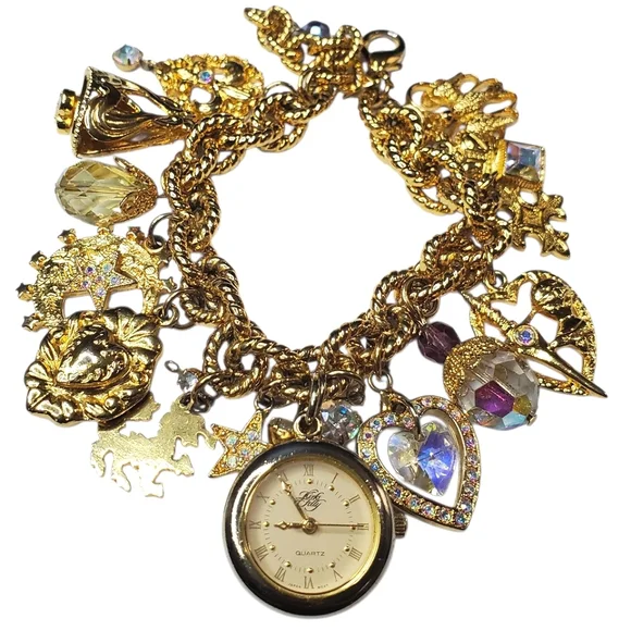 KIRKS FOLLY Vintage Heraldic Watch Charm Bracelet - Picture 6 of 6